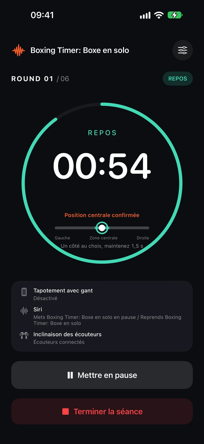 Repos entre les rounds
